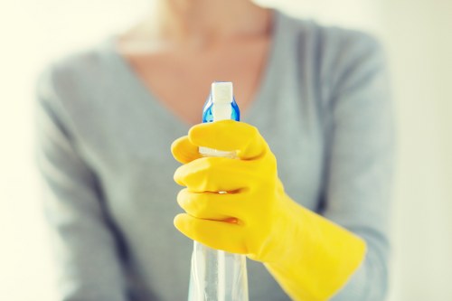 Cleaners following emergency and safety procedures in a home environment