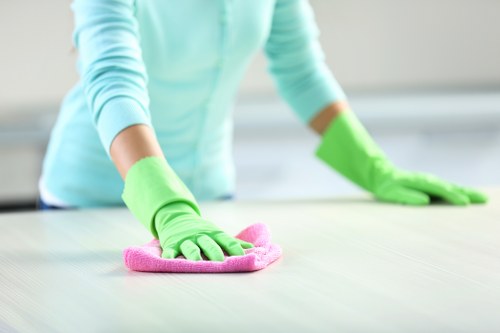 Organised London home interior prepared for deep cleaning