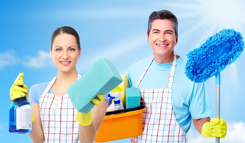 Local London house cleaning team managing access and parking challenges in a residential street